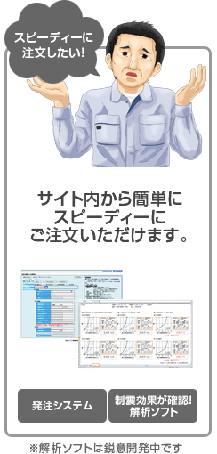 サイト内から簡単にスピーディーにご注文いただけます。